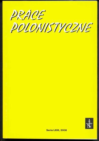 Prace Polonistyczne t. 63/2008 Praca zbiorowa - okladka książki