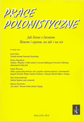 Prace Polonistyczne t. 67/2012 Praca zbiorowa - okladka książki