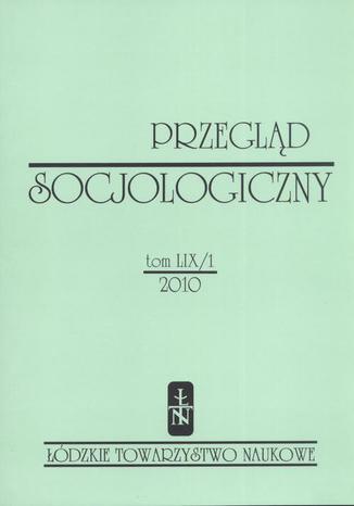 Przegląd Socjologiczny t. 59 z. 1/2010 Praca zbiorowa - okladka książki