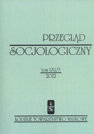 Przegląd Socjologiczny t. 61 z. 3/2012 Praca zbiorowa - okladka książki