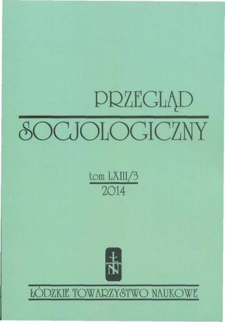 Przegląd Socjologiczny t. 63 z. 3/2014 Praca zbiorowa - okladka książki