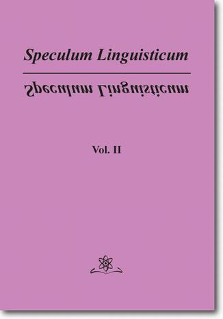 Speculum Linguisticum Vol. 2 Jan Wawrzyńczyk - okladka książki