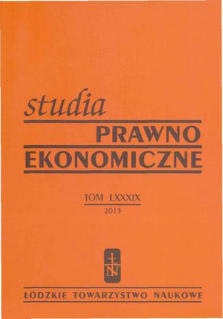 Studia Prawno-Ekonomiczne t. 89/2013 Praca zbiorowa - okladka książki