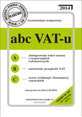 ABC VAT-u 2014 Włodzimierz Markowski - okladka książki