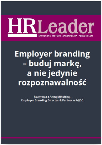 Employer branding - buduj markę, a nie jedynie rozpoznawalność red. Wawrzyszczuk Emilia - okladka książki