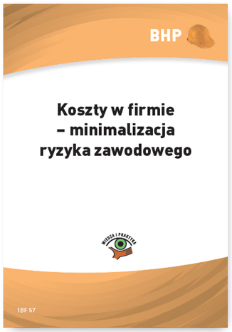 Koszty w firmie - minimalizacja ryzyka zawodowego Krzysztof Goldman - okladka książki
