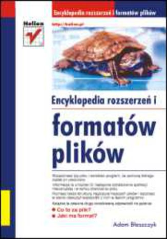 Encyklopedia rozszerzeń i formatów plików Adam Błaszczyk - okladka książki