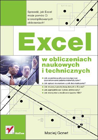 Excel w obliczeniach naukowych i technicznych Maciej Gonet - okladka książki