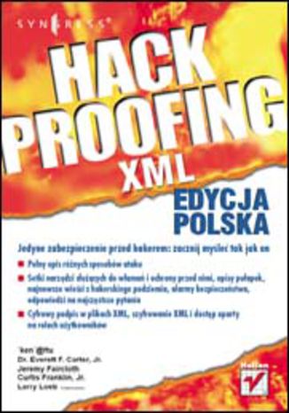 Hack Proofing XML. Edycja polska praca zbiorowa - okladka książki