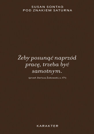 Pod znakiem Saturna wyd.3 Susan Sontag - okladka książki