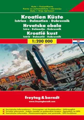 Wybrzeże Chorwacji. Mapa samochodowa Praca zbiorowa - okladka książki