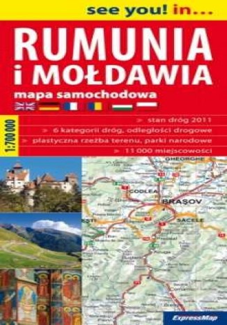 Rumunia, Mołdawia. Mapa samochodowa  - okladka książki