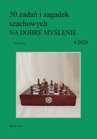 50 zadań i zagadek szachowych NA DOBRE MYŚLENIE 4/2020 Artur Bieliński - okladka książki