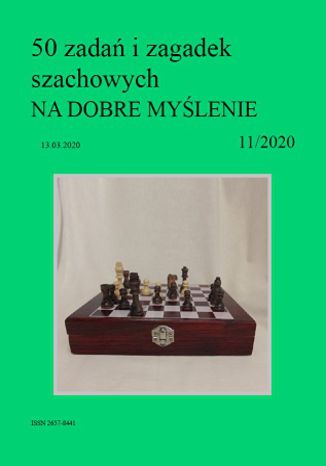 50 zadań i zagadek szachowych NA DOBRE MYŚLENIE 11/2020 Artur Bieliński - okladka książki