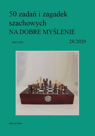 50 zadań i zagadek szachowych NA DOBRE MYŚLENIE 28/2020 Artur Bieliński - okladka książki