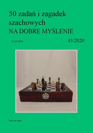 50 zadań i zagadek szachowych NA DOBRE MYŚLENIE 43/2020 Artur Bieliński - okladka książki