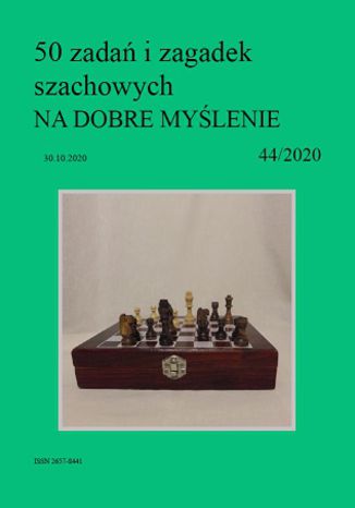 50 zadań i zagadek szachowych NA DOBRE MYŚLENIE 44/2020 Artur Bieliński - okladka książki