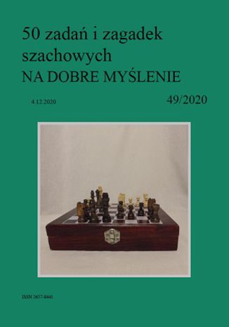 50 zadań i zagadek szachowych NA DOBRE MYŚLENIE 49/2020 Artur Bieliński - okladka książki