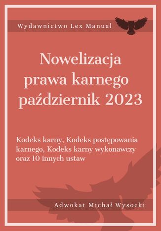 Nowelizacja prawa karnego - październik 2023 Michał Wysocki - okladka książki