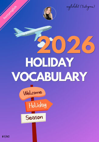 🌴✈ Wakacje po angielsku - bez stresu i bez słownika! 🇬🇧🍹 Anna Nowacka, Buzzy English - okladka książki