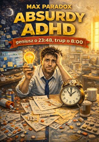 Absurdy ADHD. Geniusz o 23:48, trup o 8:00 Max Paradox - okladka książki