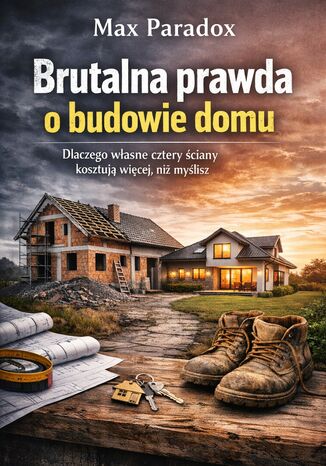 Brutalna prawda o budowie domu. Dlaczego własne cztery ściany kosztują więcej, niż myślisz Max Paradox - okladka książki