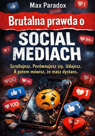 Brutalna prawda o social mediach. Scrollujesz. Porównujesz się. Udajesz. A potem mówisz, że masz dystans Max Paradox - okladka książki