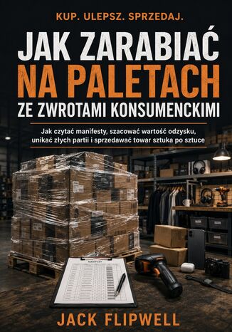 Jak zarabiać na paletach ze zwrotami konsumenckimi - Jak czytać manifesty, szacować wartość odzysku, unikać złych partii i sprzedawać towar sztuka po sztuce Max Paradox - okladka książki