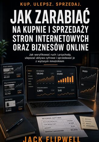 Jak zarabiać na kupnie i sprzedaży stron internetowych oraz biznesów online - Jak weryfikować ruch i przychody, ulepszać aktywa cyfrowe i sprzedawać je z wyższym mnożnikiem Max Paradox - okladka książki