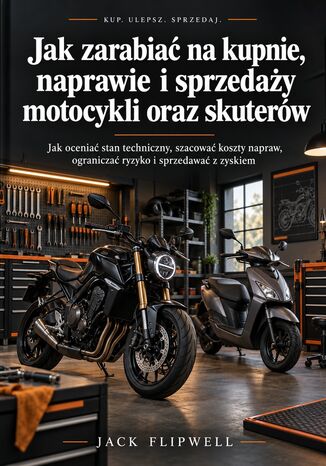Jak zarabiać na kupnie, naprawie i sprzedaży motocykli oraz skuterów - Jak oceniać stan techniczny, szacować koszty napraw, ograniczać ryzyko i sprzedawać z zyskiem Max Paradox - okladka książki