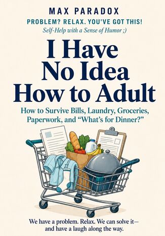 I Have No Idea How to Adult - How to Survive Bills, Laundry, Groceries, Paperwork, and “What's for Dinner?" Max Paradox - okladka książki
