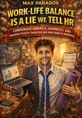 Work-Life Balance Is a Lie We Tell HR - Corporate America, Burnout, and the Productivity Theater We Pretend Is Normal Max Paradox - okladka książki