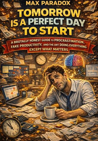 Tomorrow Is a Perfect Day to Start - A Brutally Honest Guide to Procrastination, Fake Productivity, and the Art of Doing Everything Except What Matters Max Paradox - okladka książki
