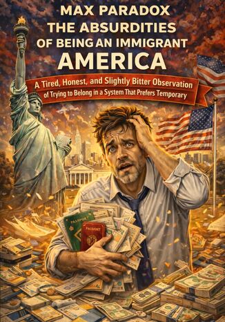 The Absurdities of Being an Immigrant in America - A Tired, Honest, and Slightly Bitter Observation of Trying to Belong in a System That Prefers You Temporary Max Paradox - okladka książki