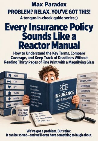 Every Insurance Policy Sounds Like a Reactor Manual - How to Understand the Key Terms, Compare Coverage, and Keep Track of Deadlines Without Reading Thirty Pages of Fine Print with a Magnifying Glass Max Paradox - okladka książki