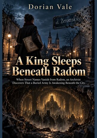 A King Sleeps Beneath Radom - When Street Names Vanish from Radom, an Archivist Discovers That a Buried Army Is Awakening Beneath the City Dorian Vale - okladka książki