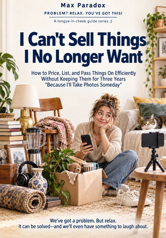 I Can't Sell Things I No Longer Want - How to Price, List, and Pass Things On Efficiently Without Keeping Them for Three Years "Because I'll Take Photos Someday" Max Paradox - okladka książki