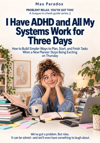 I Have ADHD and All My Systems Work for Three Days — How to Build Simpler Ways to Plan, Start, and Finish Tasks When a New Planner Stops Being Exciting on Thursday Max Paradox - okladka książki