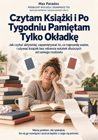 Czytam Książki i Po Tygodniu Pamiętam Tylko Okładkę - Jak czytać aktywniej, zapamiętywać to, co naprawdę ważne, i używać książek bez robienia notatek dłuższych od samego rozdziału Max Paradox - okladka książki