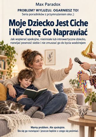 Moje Dziecko Jest Ciche i Nie Chcę Go Naprawiać - Jak wspierać spokojne, nieśmiałe lub introwertyczne dziecko, rozwijać pewność siebie i nie zmuszać go do bycia wodzirejem Max Paradox - okladka książki