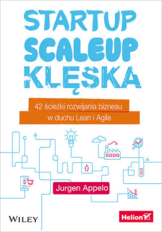 Startup, scaleup, klęska. 42 ścieżki rozwijania biznesu w duchu Lean i Agile Jurgen Appelo - okladka książki
