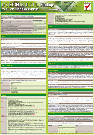 Tablice informatyczne. MS Excel 2007 PL. Funkcje Witold Wrotek - okladka książki