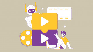Okładka - AI w video. Kurs video. Sztuczna inteligencja w generowaniu i montażu filmów - Włodzimierz Iwanowski