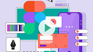 Okładka - Figma. Kurs video. Wejdź do branży jako UI/UX designer - Dorwij Nerda, Bartosz Piątek