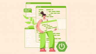 Okładka - Spring Boot. Kurs video. Tworzenie aplikacji webowych z wykorzystaniem popularnych bibliotek - Stanisław Tokarski
