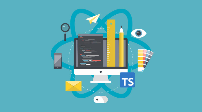 Okładka - TypeScript i React. Kurs video. Tworzenie nowoczesnych komponentów UI - Krzysztof Tomecki