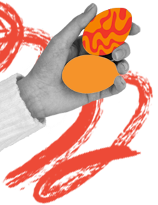 Grafika z ręką po lewej stronie