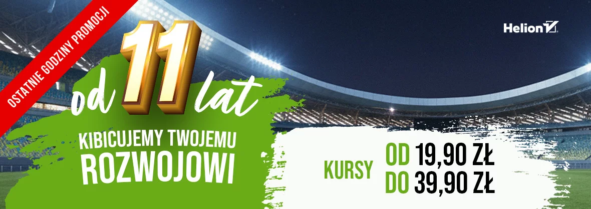 11 lat kursów online. Urodzinowa oferta [od 19,90 zł do 39,90 zł]