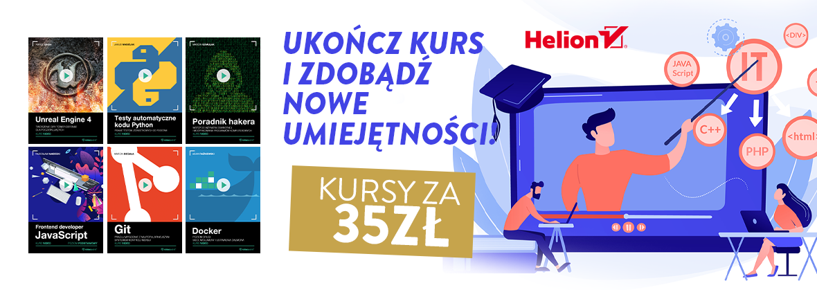 Promocja na ebooki Ukończ kurs i zdobądź nowe umiejętności! | Kursy video za 35zł
