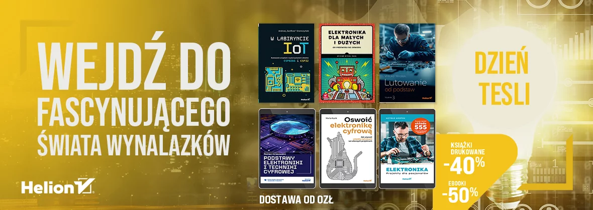 Grafika promocyjna - Wejdź do fascynującego świata wynalazków [Książki drukowane -40%| Ebooki -50%]